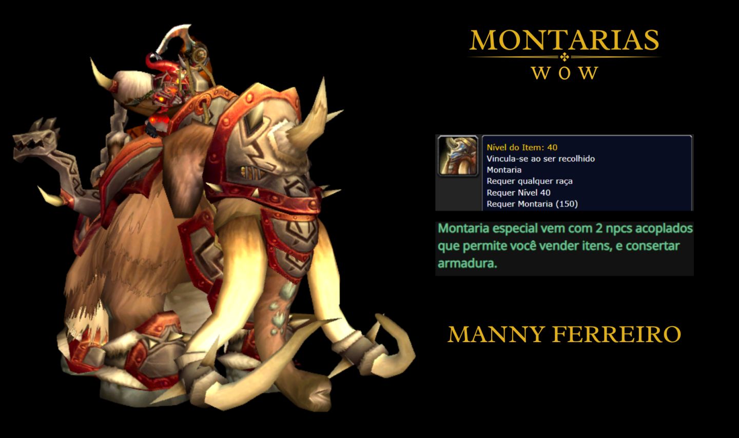 World of Warcraft - Montarias (Entrega Global) - WoW RETAIL