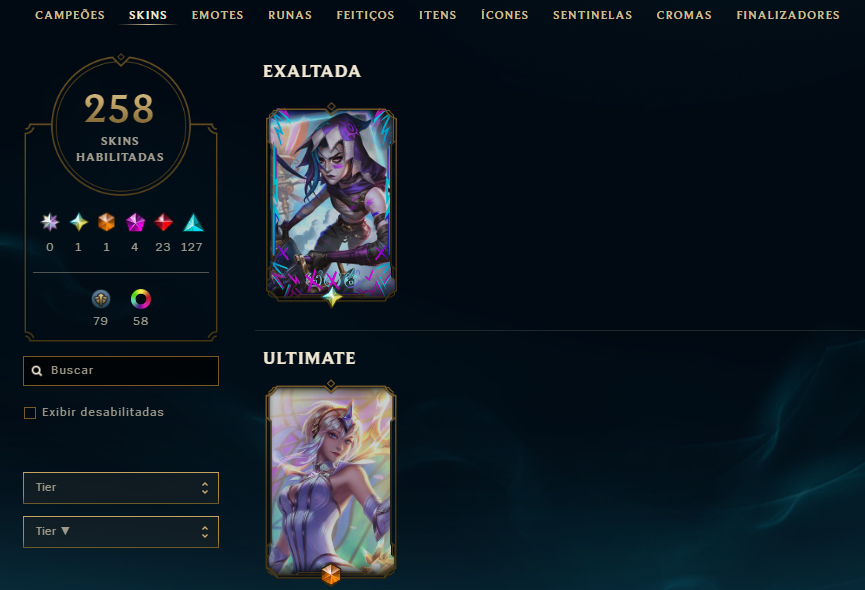 Conta LOL Full Champs e Valorant Jinx Exaltada (2017)