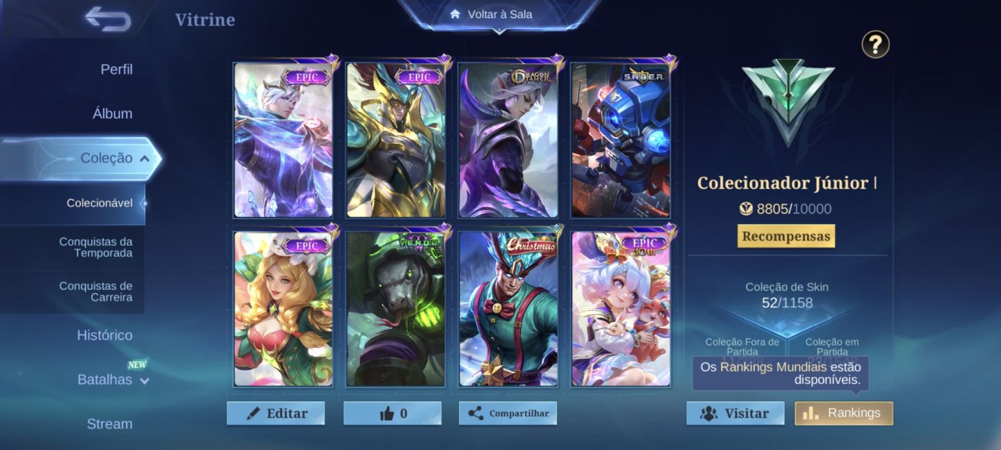 Smurf mobile legends com título de 5 anos