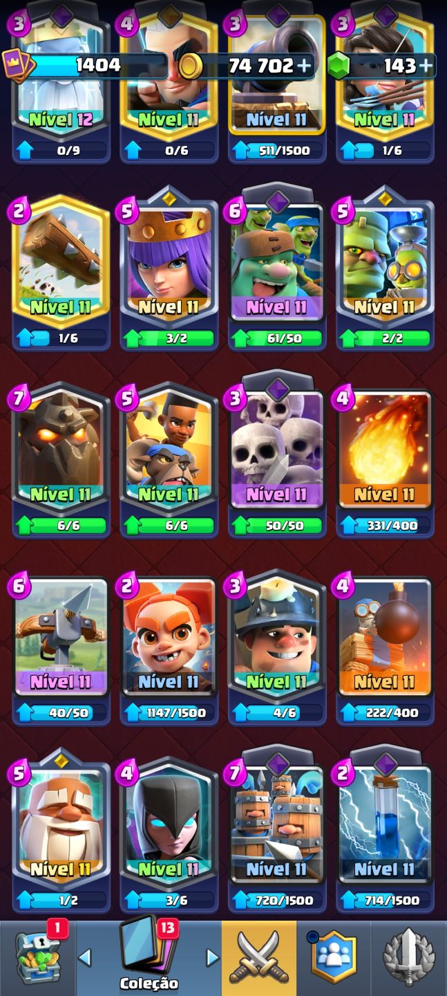 Conta de Clash Royale no preço bem boa