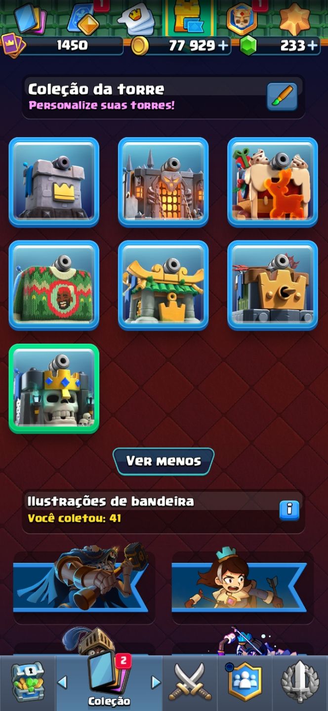 CONTA CLASH ROYALE DE 9 ANOS HIGH LEVEL +10.300 TROFÉUS
