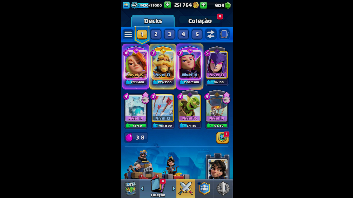 Conta de clash royale com 10k de trofeus muito boa e valor negociavel só vem!!!!