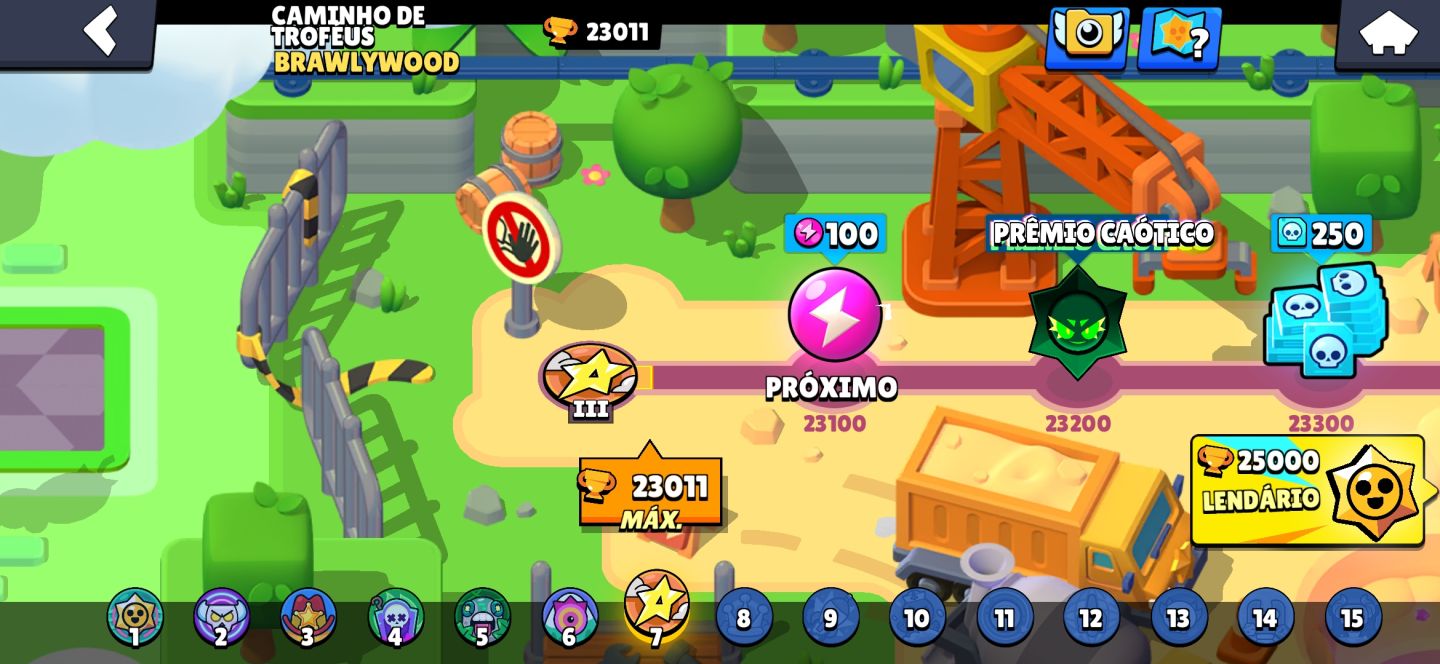 CONTA BRAWL STARS COM 23K TROFÉUS ACUMULADOS E 54 BRAWLERS DISPONÍVEIS