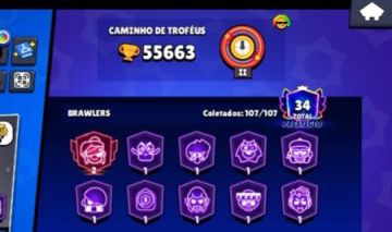 Vendendo minha conta principal de brawl, conta tem 55K de troféu