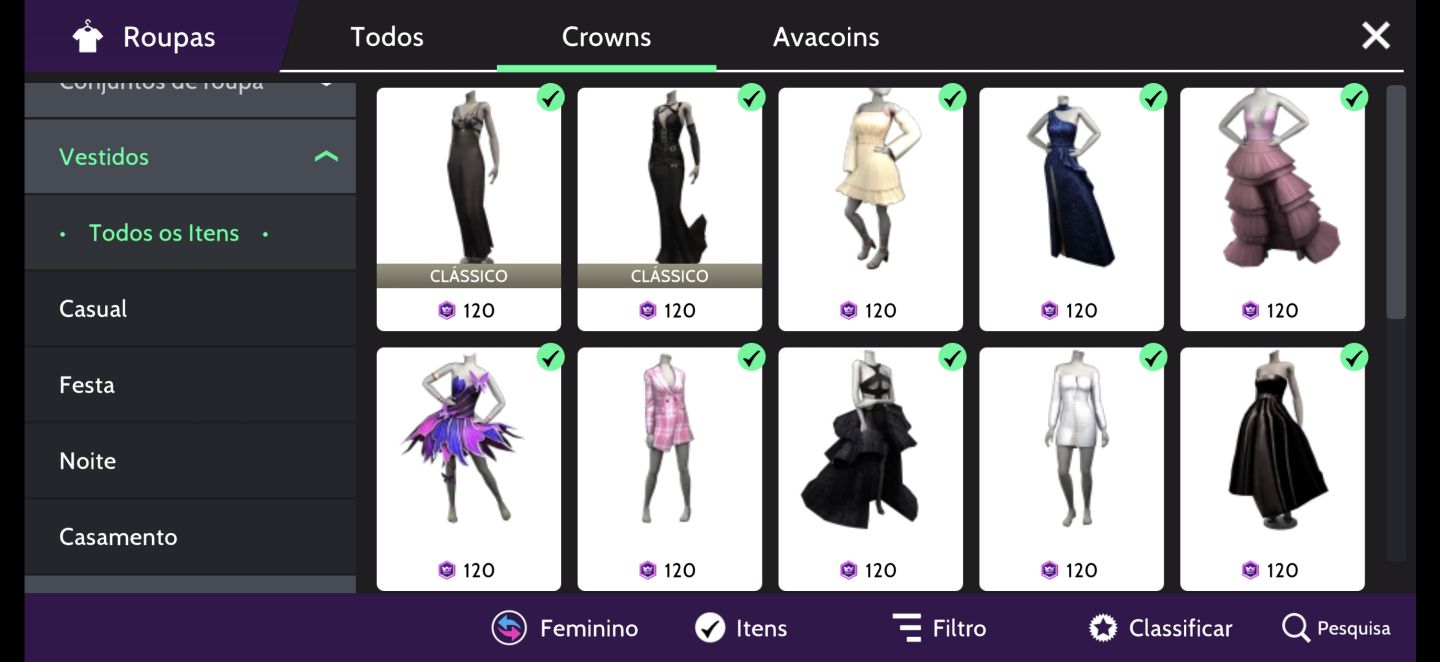 Conta antiga Avakin Life fem lvl48
