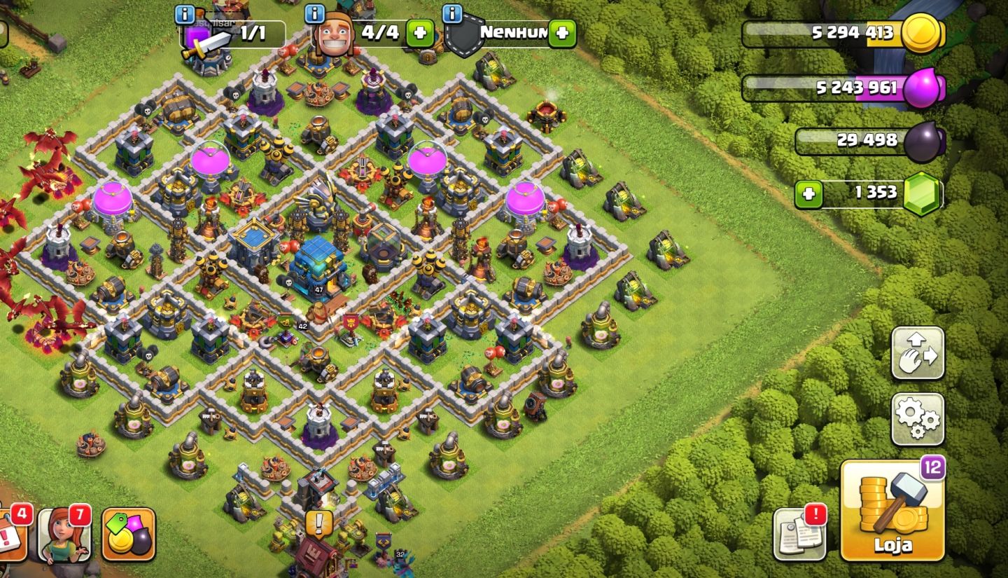 Conta de Clash of clans cv11 full