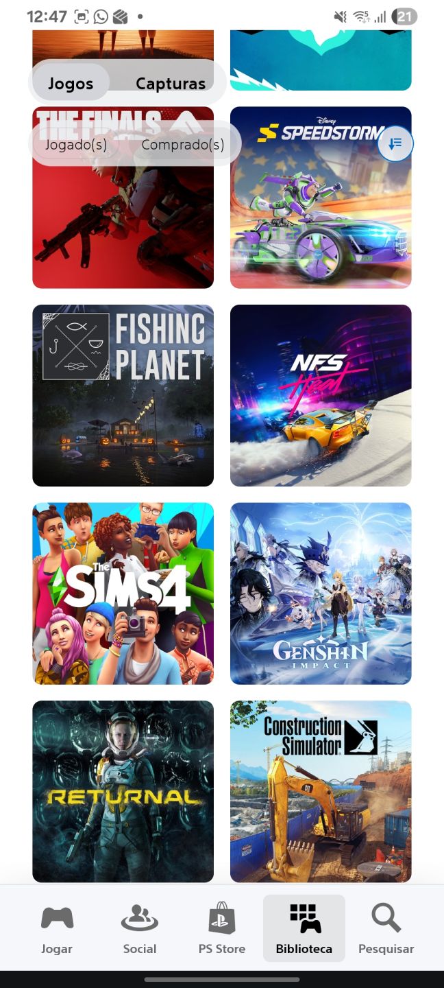 Conta PSN com jogos comprados de uso pessoal