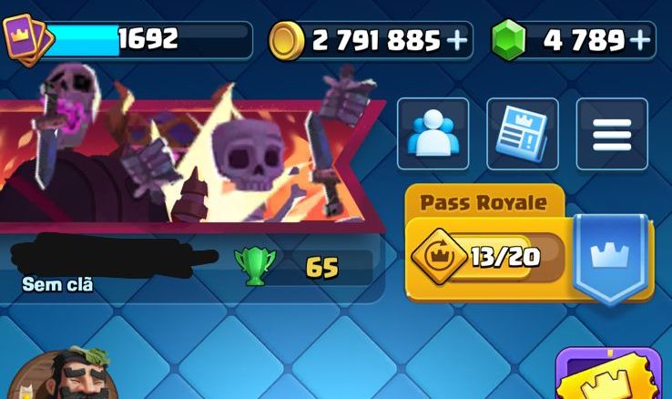 CONTA CLASH ROYALE BEM UPADA NO PRECINHO!!! com 14kbde troféu e 23 evos