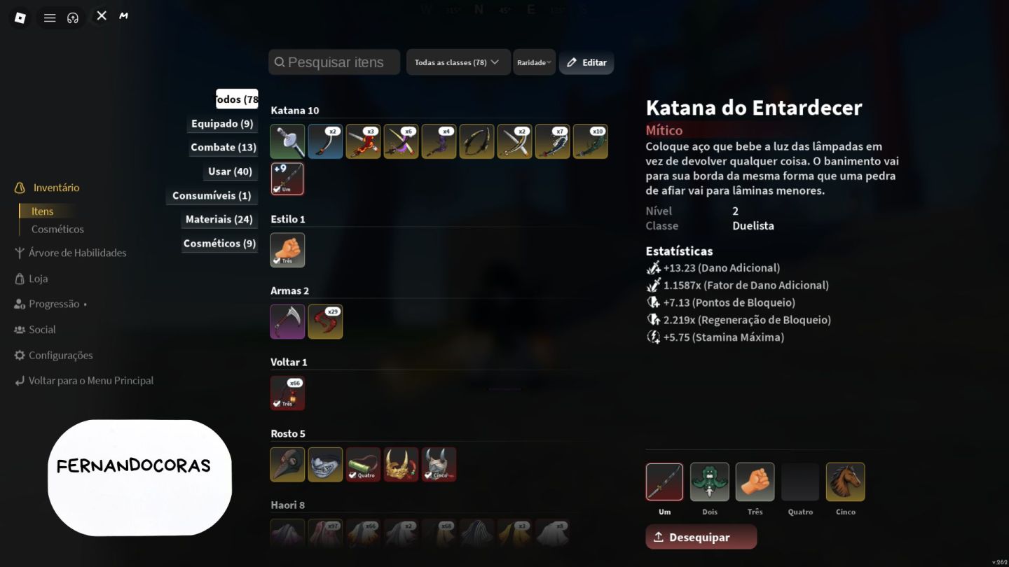 [Slayers 2, Project Slayer 2] Conta Level Max com Clã Mítico Agtsuma+ Nightfall