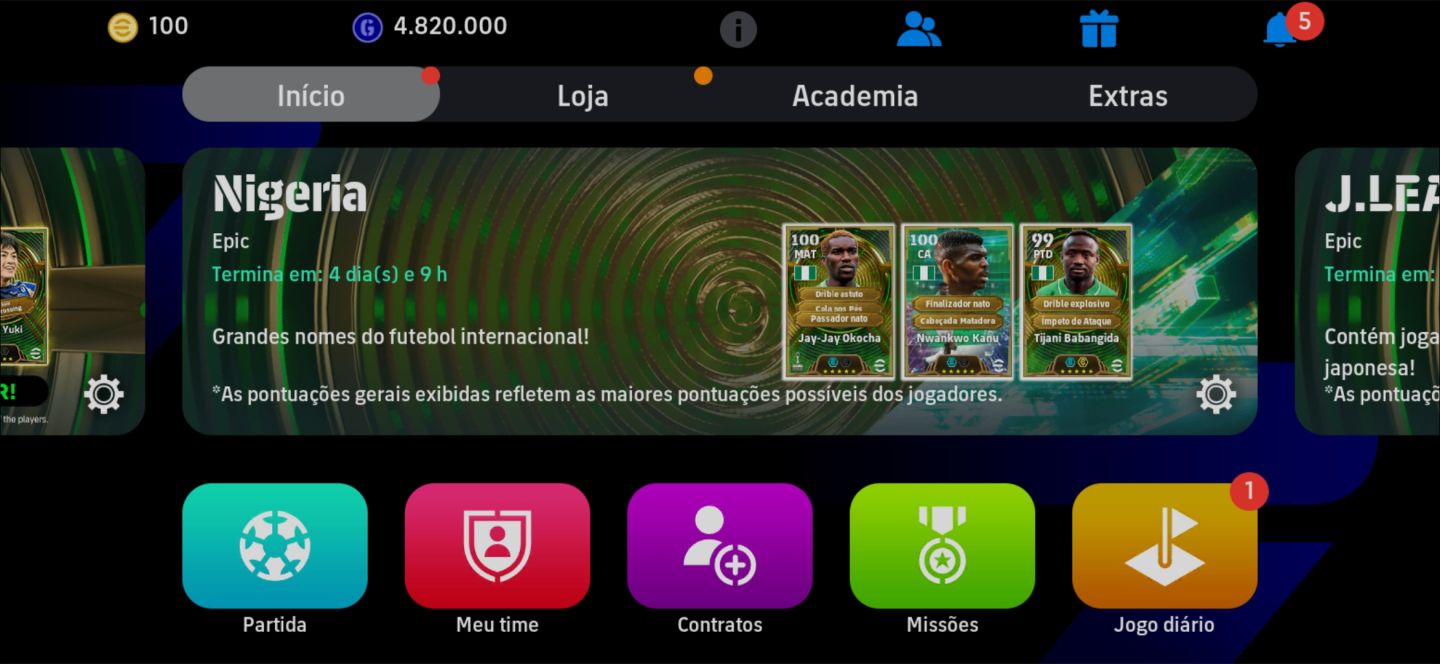 CONTA 1.2 M de treino, 16 de posição, 21 de habilidade, 5 M de gp e Diogo Costa