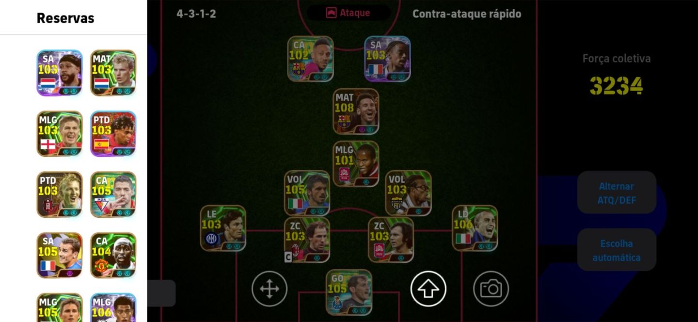 Conta de efootbal boa só Konami