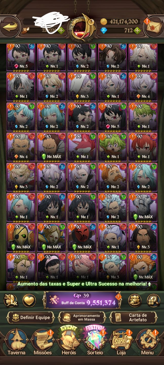 7DS GRAND CROSS, CONTA MAIS DE 9M BOX, EMD GAME