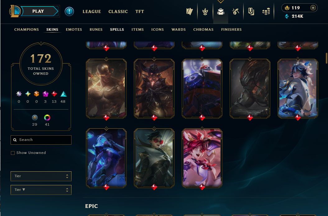 Conta lol 172 Skins, Gold 1, conta antiga 2012, icones raros que nao voltam.