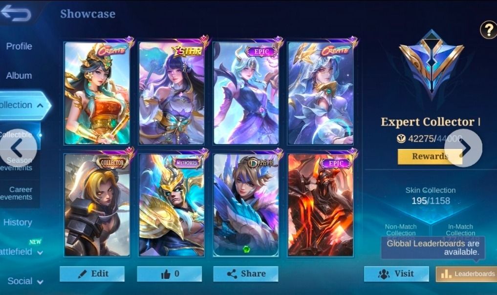 Conta mobile legends 195 skins
