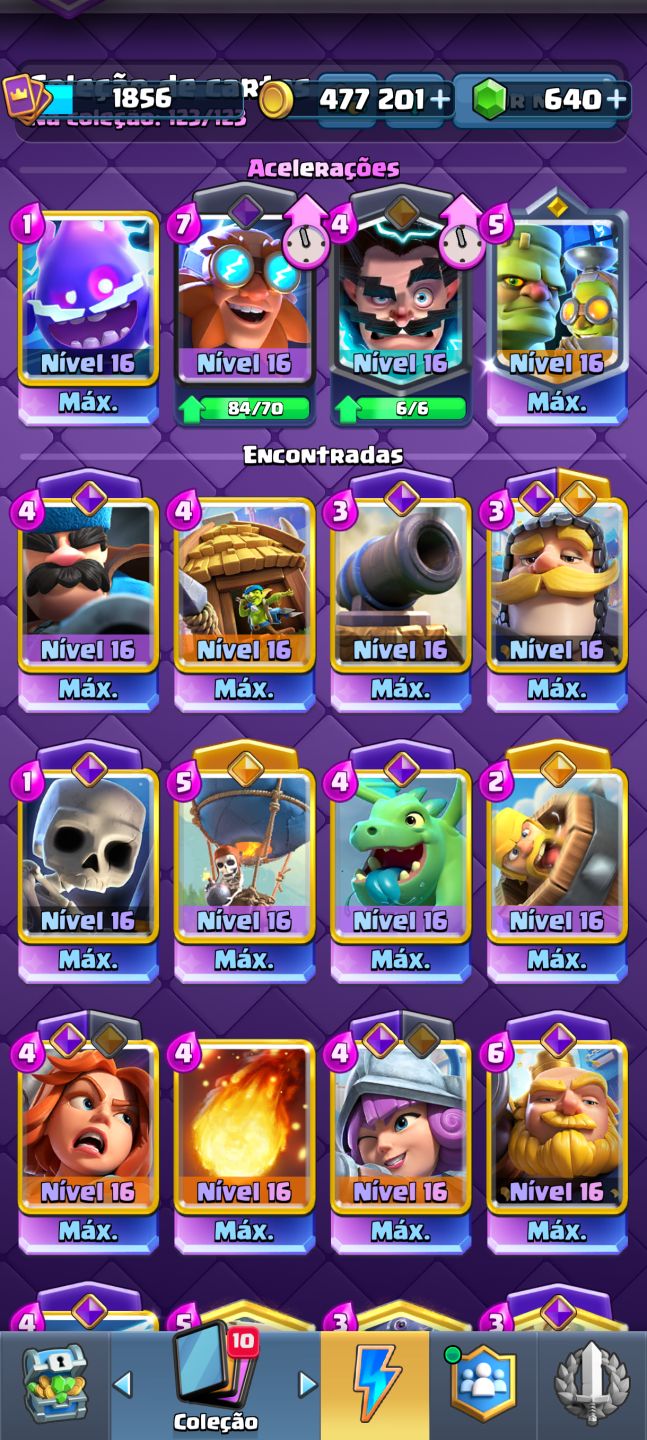 Acc Clash Royale bem upada