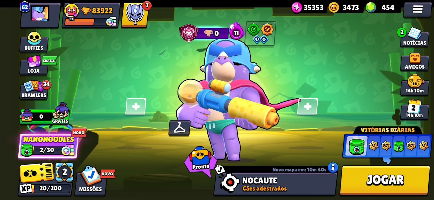 Conta Brawl Stars | 83,9K Troféus | 104/104 Brawlers | 350 Skins