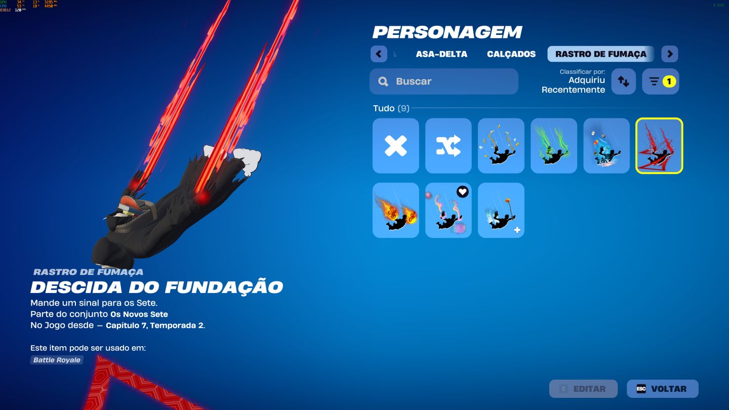 Conta fortnite com pacote ghostface pacote cartoon e creww