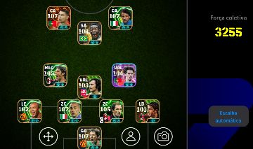 CONTA EFOOTBALL MOBILE 3255 FORÇA VÁRIOS ÉPICOS 108 OVER (prints)