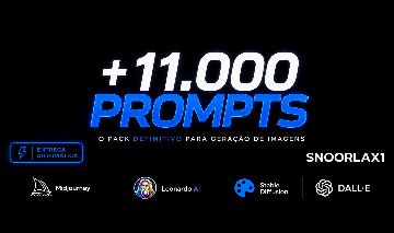 +11.000 Prompts para Criar Imagens com IA (Midjourney, Leonardo AI e DALLE)