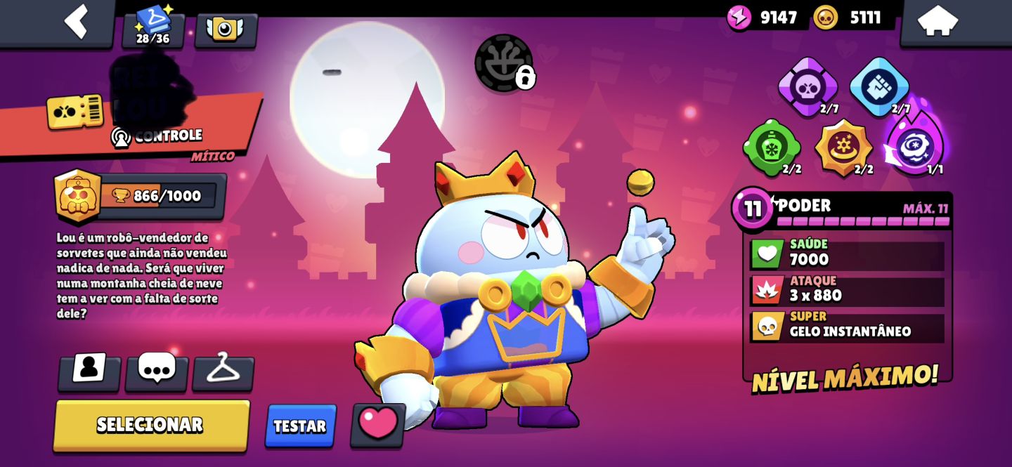 Conta Brawl Stars Og com muitas Skins raras brawlers upados e cosméticos