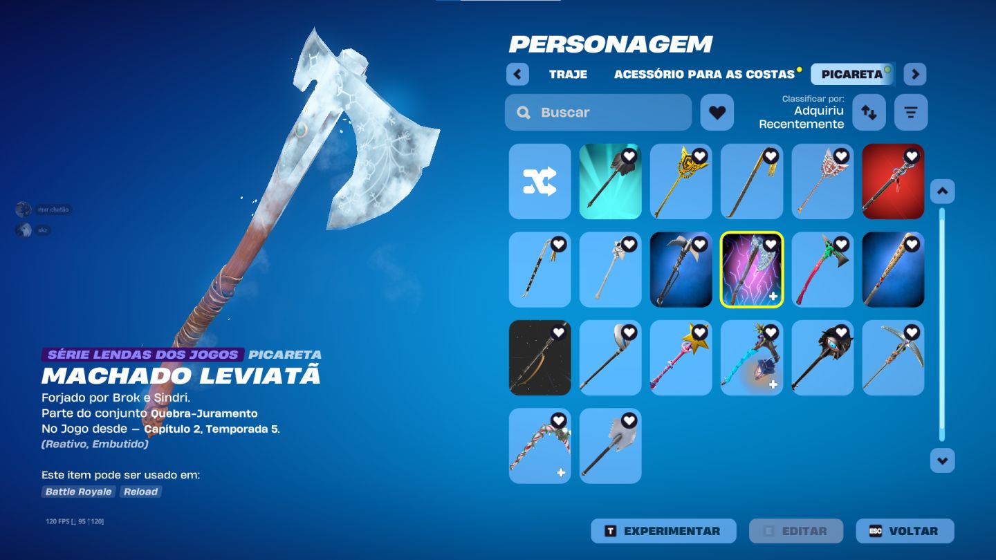 Fortnite: Conta com Machado Leviatã Exclusivo + Full Acesso