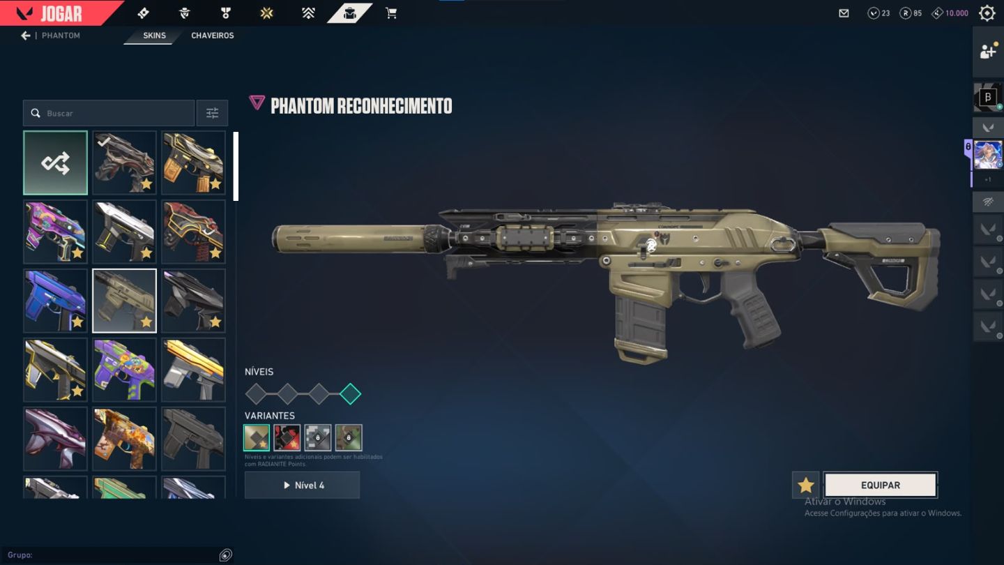 CONTA COM DIVERSAS SKINS E CARDS DO BETA