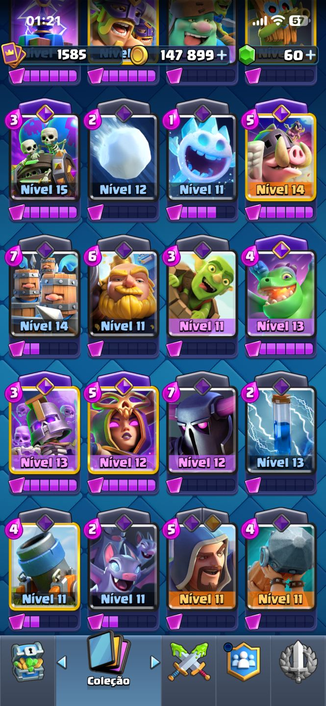 Conta Clash Royale | 15 Evoluções + 7 Heróis | 9291 Troféus