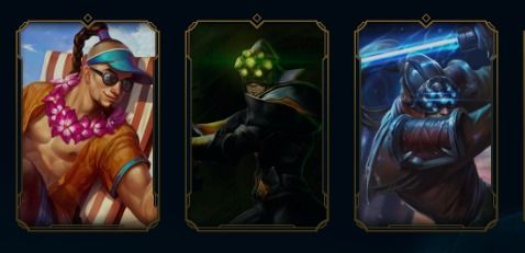 14 skins, 1 lendaria SENNA. 8 opções de skins para equipar Gold IV (25+ pdl)