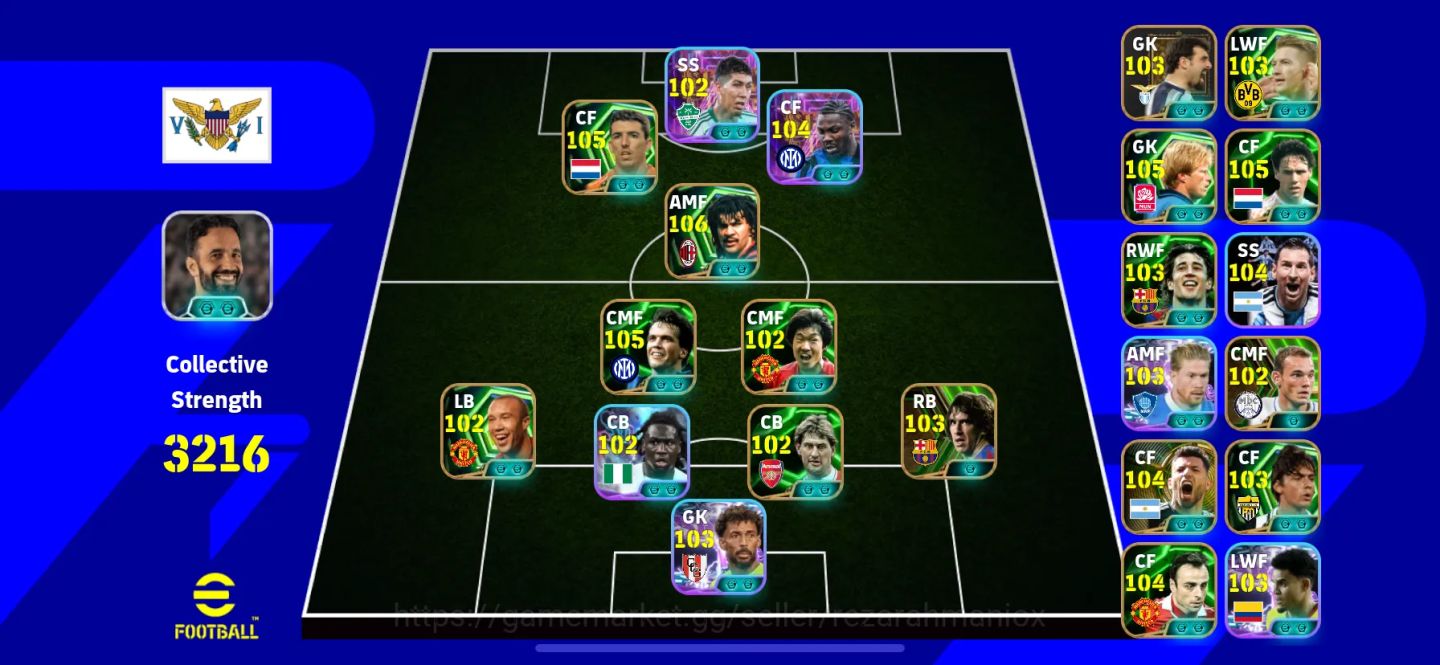 EFOOTBALL 3216 FC | GULLIT 106 | MATTHÄUS 105/MAKAAY 105/KAHN 105/VAN BASTEN 105