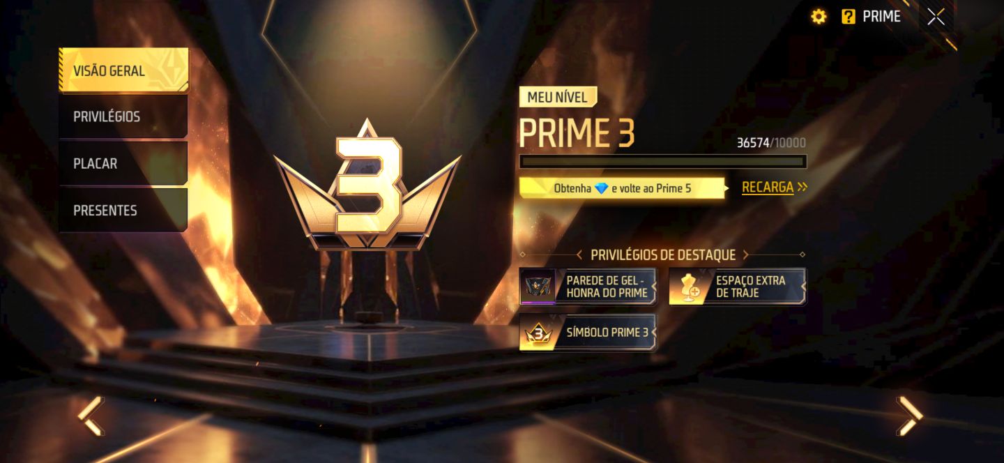Conta de Free Fire nível 64 rara