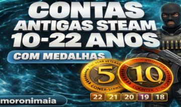 CONTA STEAM ANTIGA | MEDALHAS 5/10 ANOS | FULL ACESSO | CS2 | ENTREGA RAPIDA