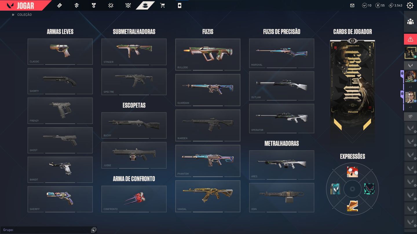 CONTA VALORANT COM 2 VANDAL, 1 FACA, 1 PASSE ETC