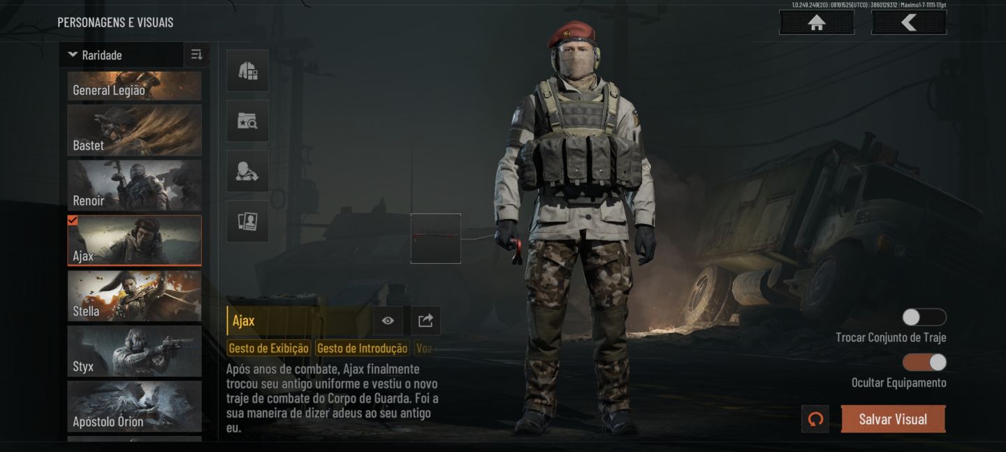 Conta Full skins 9 facas e 8 personagens lendários