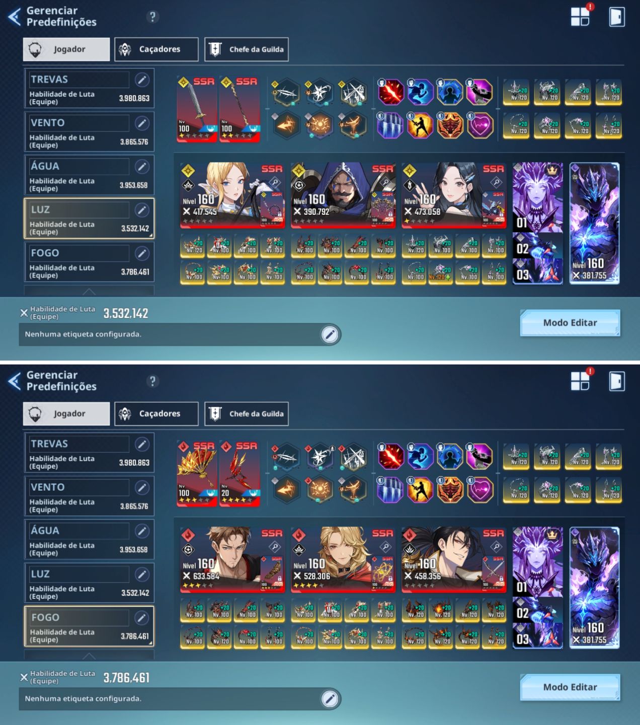Conta Solo Leveling Arise: +150k Núcleos Magicos, +870M Gold