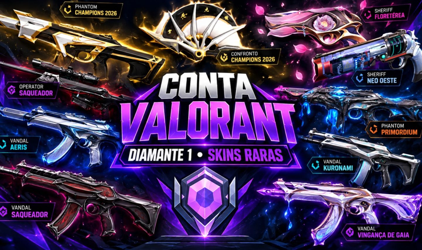 Conta Valorant Skins + Elo Diamante 2