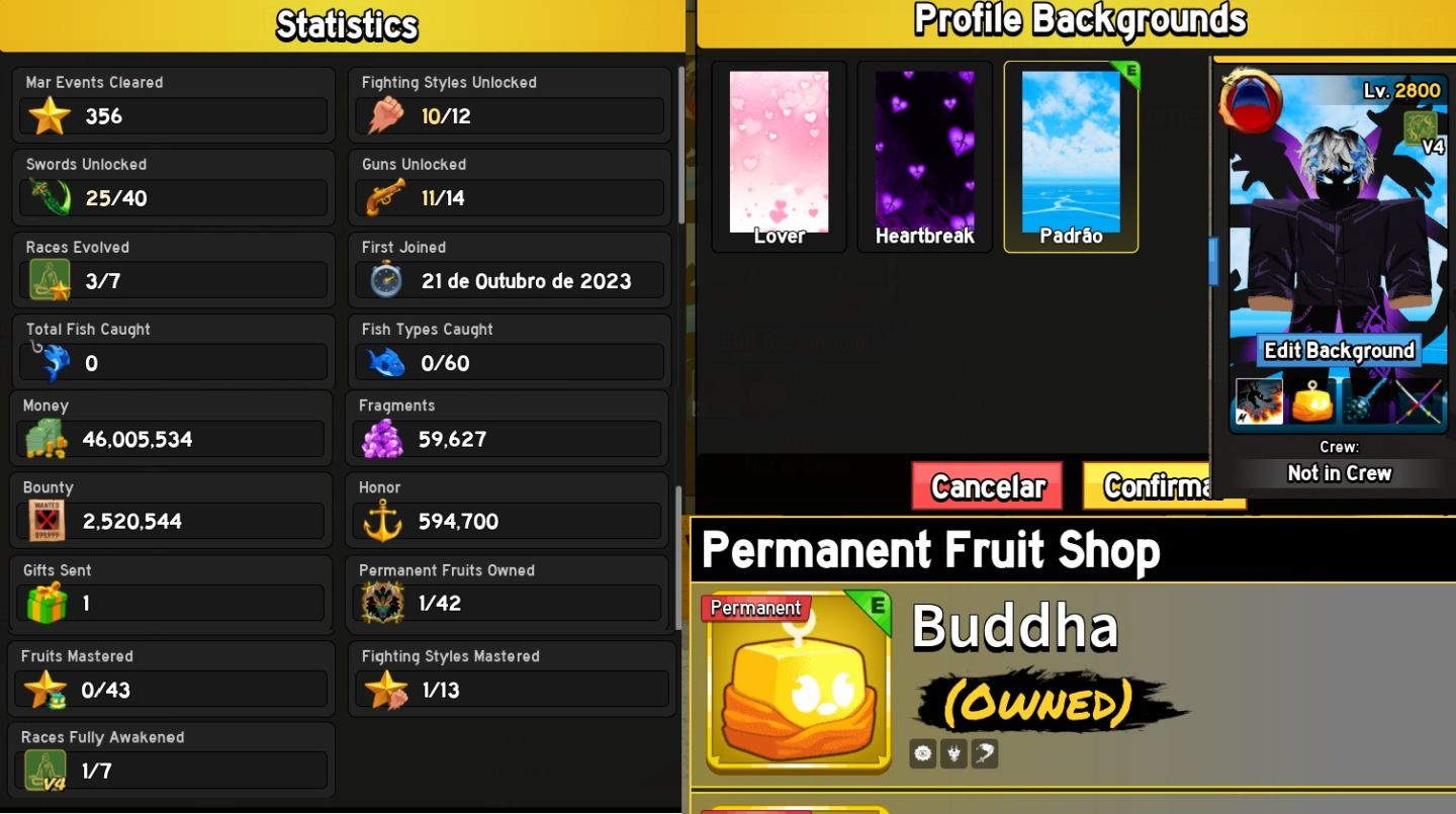 BLOX FRUITS | CDK 600 + SHARK V4 + BUDDHA PERM + 46M + 59K FRAGS + 2.5M BOUNTY