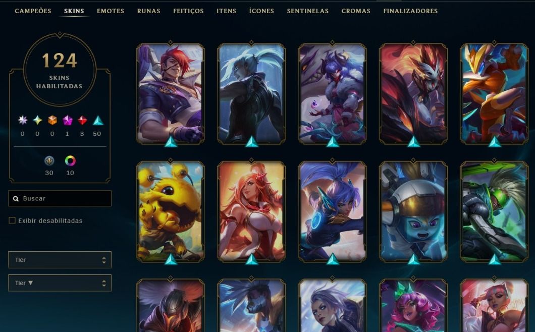 Conta lol com 120+ skins