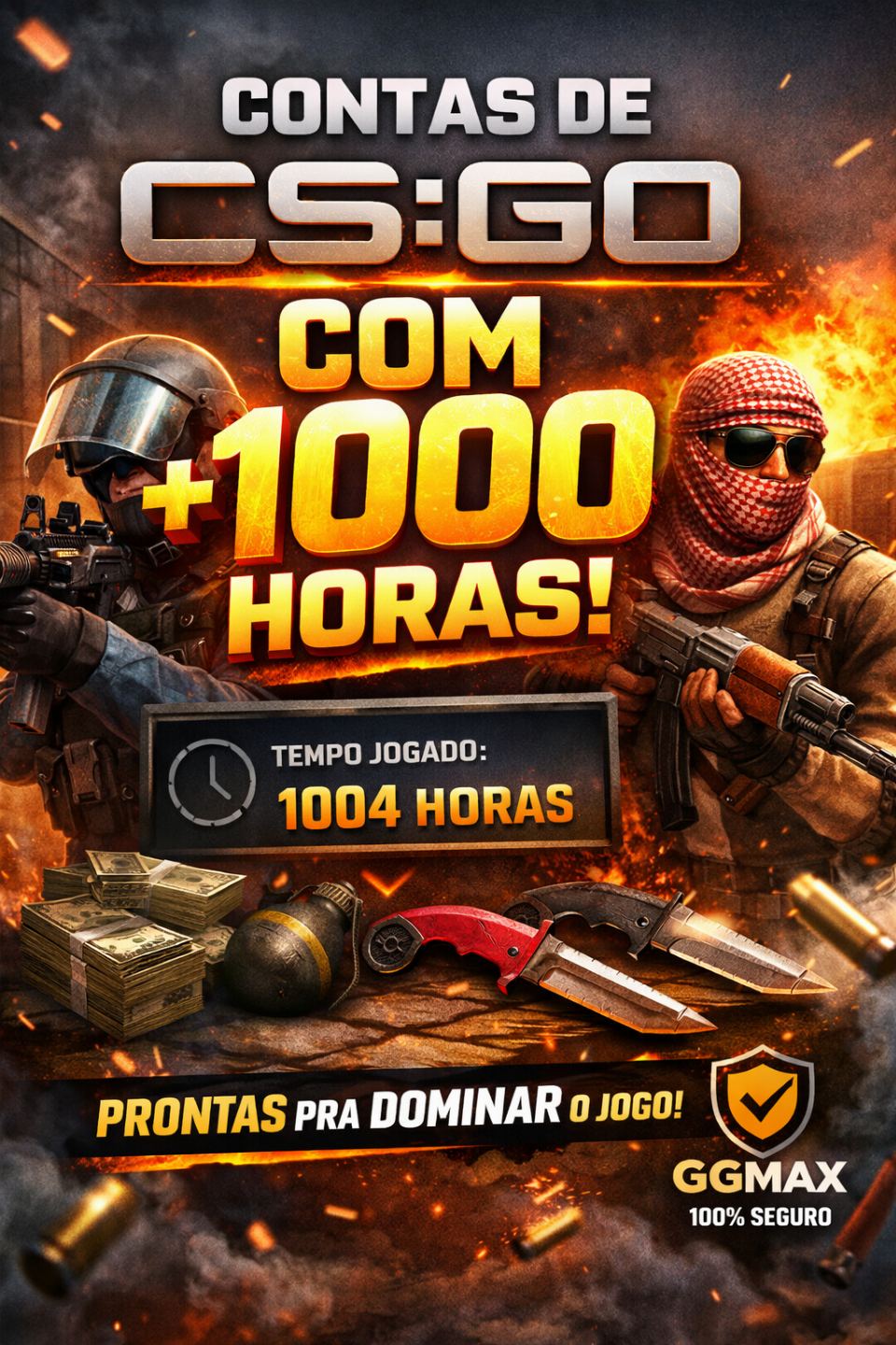 Contas csgo 1.000 Horas+