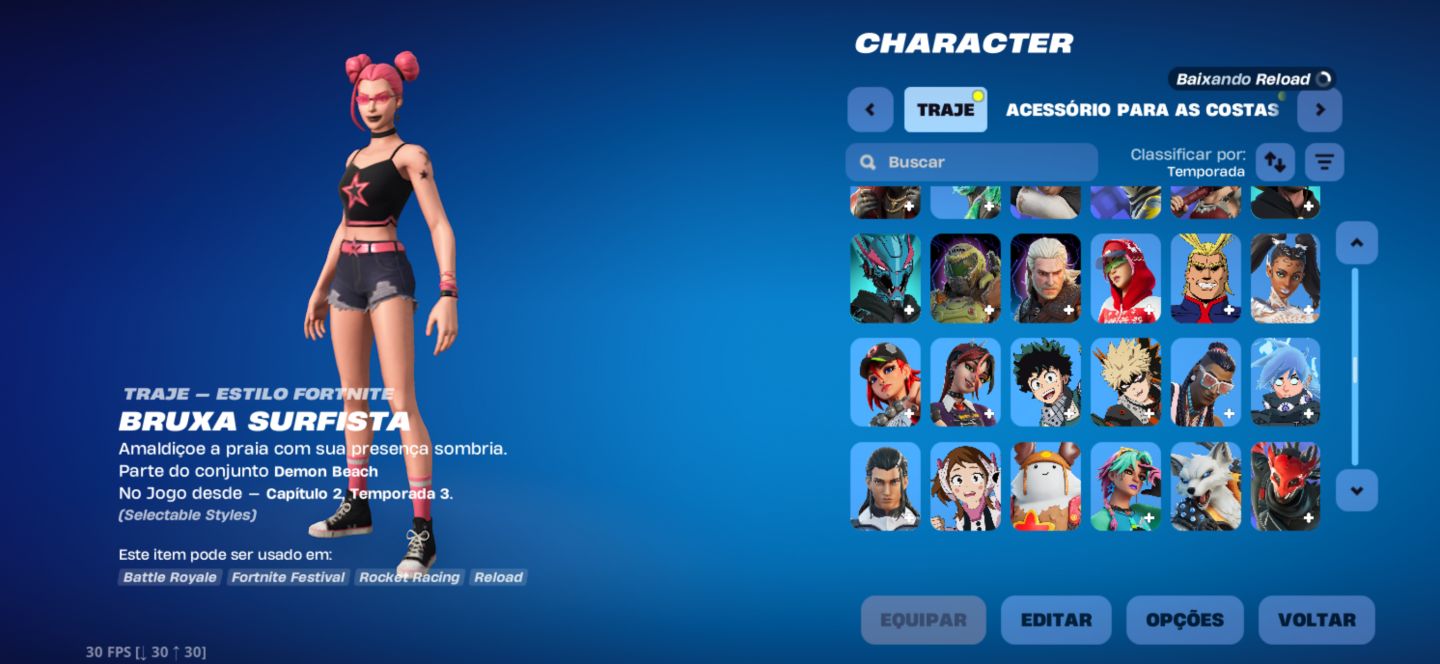 CONTA FORTNITE +450SKINS +PICARETAS LARA CROFT MTO MAIS
