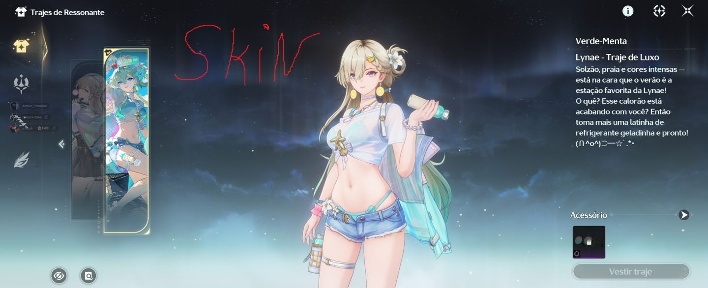 Conta de Wuwa com Yangyang xualing s3 + r1 Suisui, Lynae, Carllota e armas 5