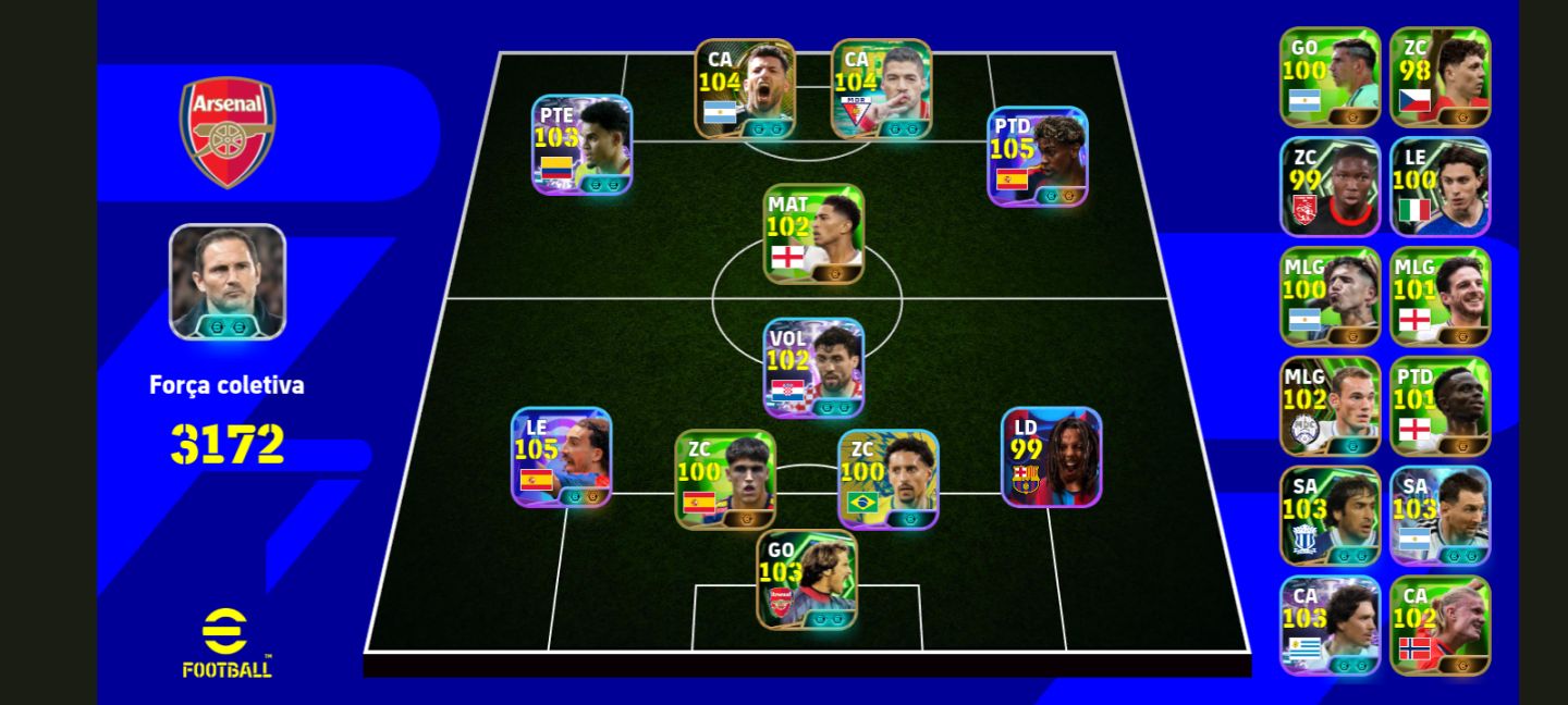 Conta de efootball perfeita para jogar com 3172 de força