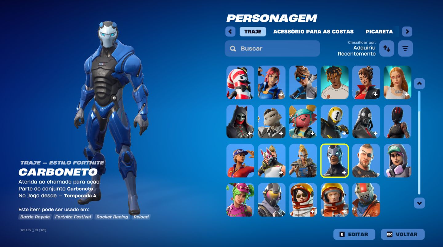 Conta og fortnite s3, s4 e s5 incompletas