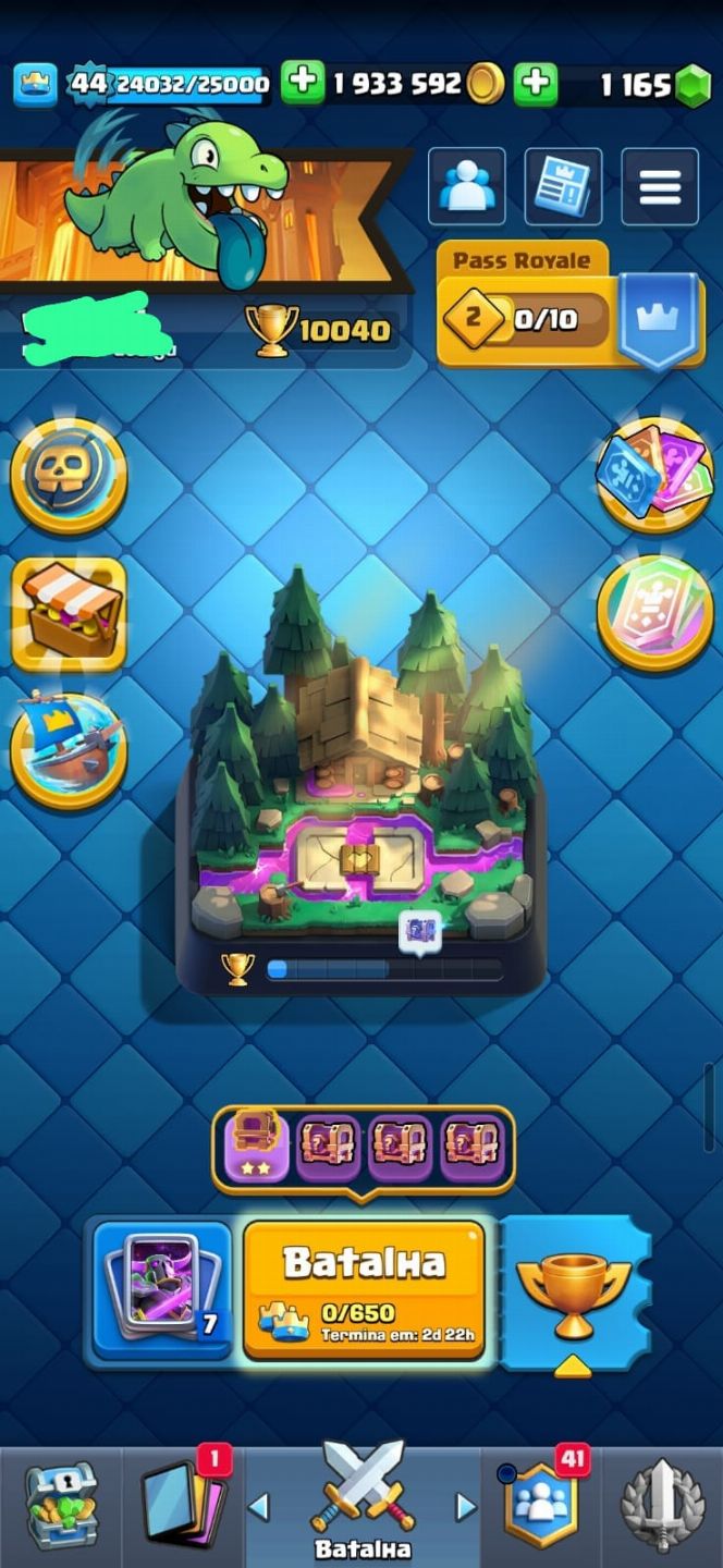 Conta de clash royale com 10K de trofeus e 9 anos
