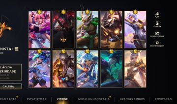 Conta de wild rift bem completa
