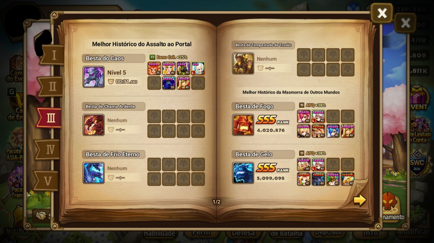 CONTA SUMMONERS WARS FRIEREN DARK COLLAB SERVIDOR GLOBAL