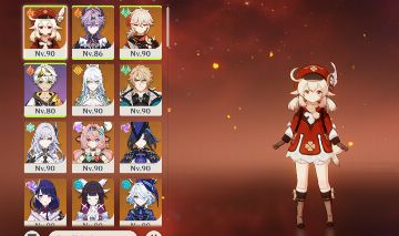 Conta de genshin com personagens do meta e alguns personagens antigos