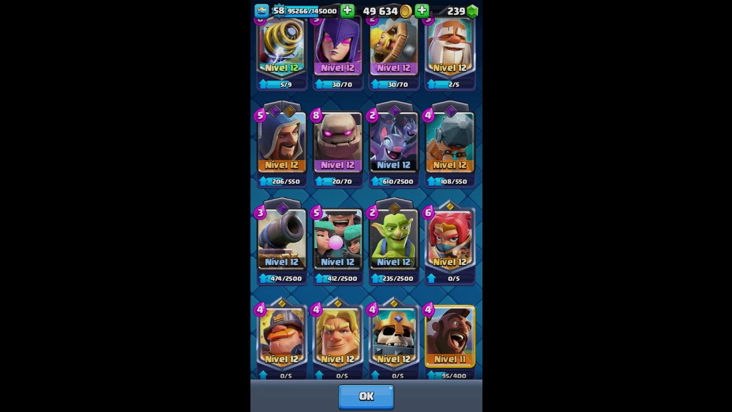 Conta de clash muito avançada com 10500 trofeus muito boa e falou negociavel!!!