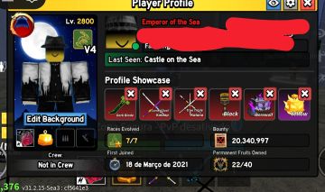 Com quase TUDO. ALL 600 MASTERY. 22 FRUTS PERM. 20M BOUNTY