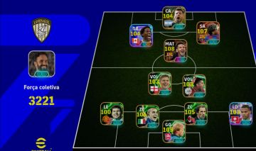 Conta top de efootball com messi e yamal blitz curler