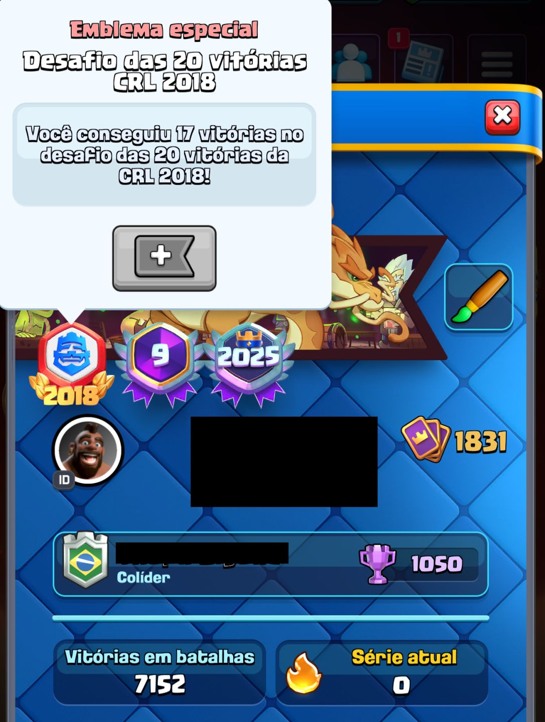 CONTA CLASH ROYALE GEMADA PRO PLAYER